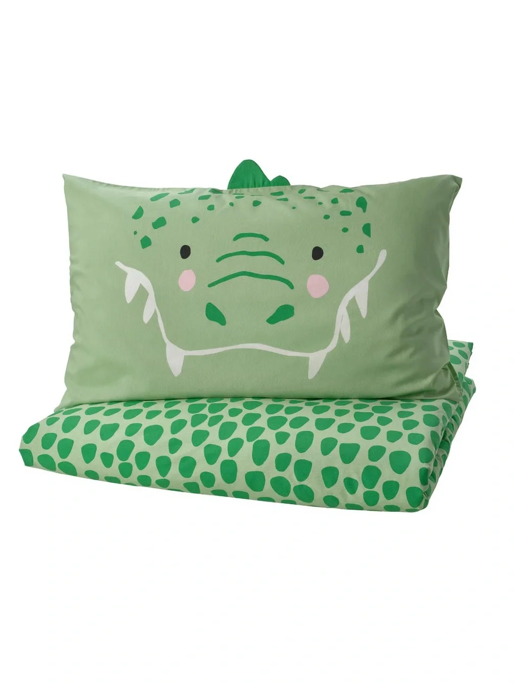 Green Crocodile Kids Duvet Cover and Cushion Set - Playful Jungle Print